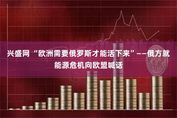 兴盛网 “欧洲需要俄罗斯才能活下来”——俄方就能源危机向欧盟喊话