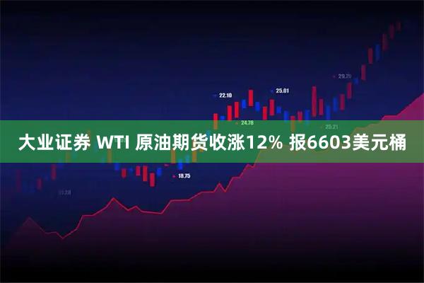 大业证券 WTI 原油期货收涨12% 报6603美元桶