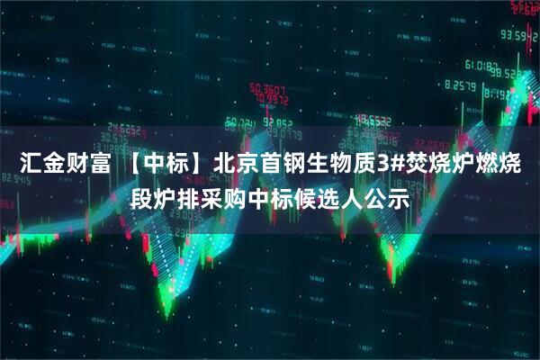 汇金财富 【中标】北京首钢生物质3#焚烧炉燃烧段炉排采购中标候选人公示