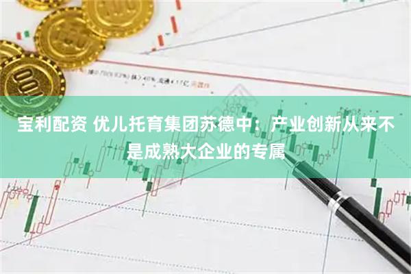 宝利配资 优儿托育集团苏德中：产业创新从来不是成熟大企业的专属